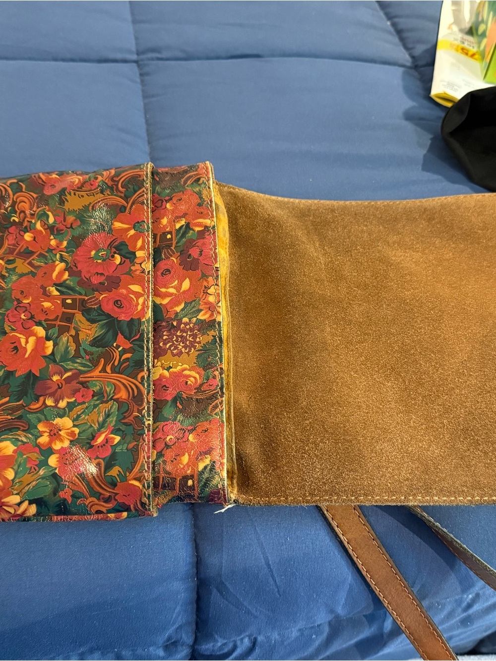 Patricia Nash Multicolor Floral Leather Shoulder Bag - Pink, Green, Gold, Brown - Picture 2 of 14